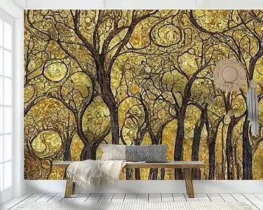 Najlepsza cena Een betoverend bos in de stijl van Gustav Klimt