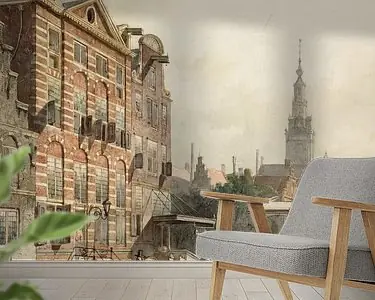 Szybka dostawa Schilderij Rembrandt - Huis bewoond geweest door Rembrandt van Rijn op de Jodenbreestraat te Amsterd