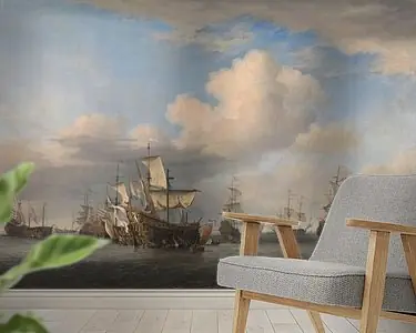 Veroverde Engelse schepen na de Vierdaagse Zeeslag, Willem van de Velde (II) Popularny