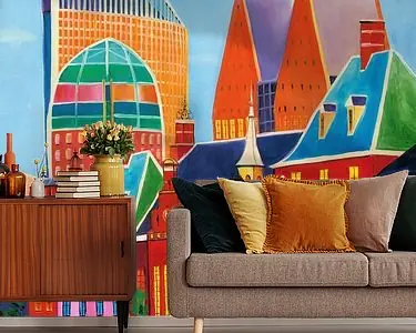 Rabat Schilderij skyline van Den Haag