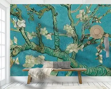 Tani Amandelbloesem schilderij van Vincent van Gogh, panorama versie