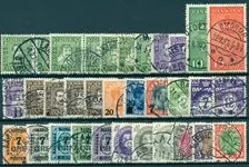 Denemarken 1924-1930 - Verzameling met 33 boekdrukzegels Premium