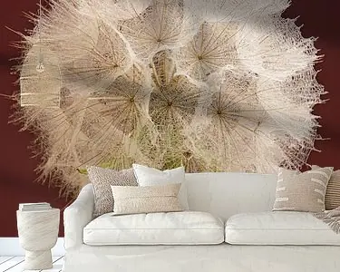 Oryginalny Bordeauxrood... met een morgenster (Tragopogon)