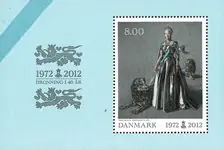 Denemarken 2012 - 40 jarig bestuur Deense koningin - Postfrisse postzegel Promocja