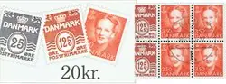 Denemarken boekje frankeer labels 20 kronen 1991 Premium