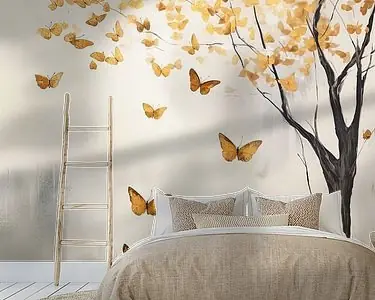 Japandi, Vrouw en vlinders in Goud Ostatnia szansa