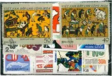 Design - 100 verschillende postzegels Kup teraz