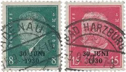 Nowość Duitse Rijk - 1930 - Michel 444-445 - Gebruikt