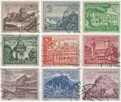 Duitse Rijk - 1939 - Michel 730-738 - Gebruikt Autentyczny