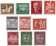Duitse Rijk - 1943 -Michel 854-863 - Postfris Bezpieczna płatność