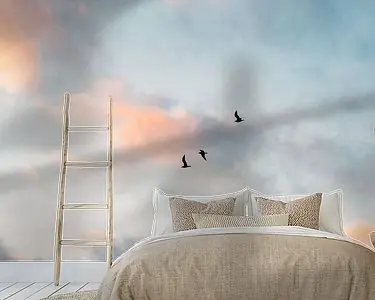 Ekspresowa dostawa Vogels tegen roze ochtendlucht