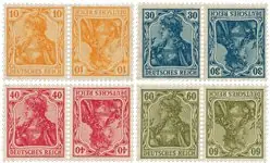 Duitse Rijk 1910/1912 - Michel K1/4 - Postfris Wyprzedaż