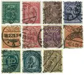 Duitse Rijk 1920 - MICHEL D23-33 - Gebruikt Nowość