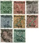 Nowość Duitse Rijk 1920 - MICHEL D57-64 - Gebruikt