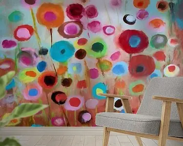 Schilderij met levende bloementuin Promocja