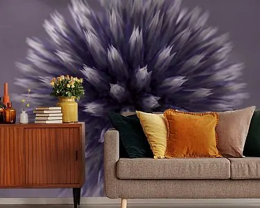 Een vierkantje met een paarse (mauve) Kogeldistel Tylko dziś