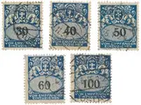 Duitsland / Danzig 1923 - Michel 33/37 - Gebruikt Niska cena