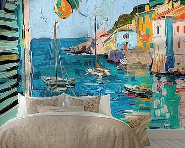 Niska cena Henri Matisse Stijl Poster, Middellandse Zee, Open Venster, Pastel