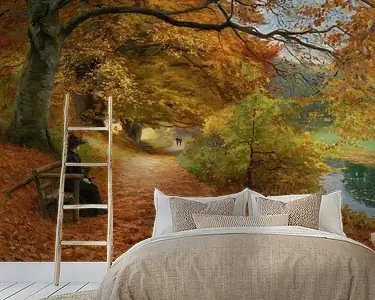 Oferta limitowana Bospad in de herfst, Hans Andersen Brendekilde