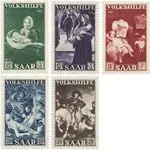 Duitsland / Saar 1951 - Michel 309/313 - Postfris Kup teraz