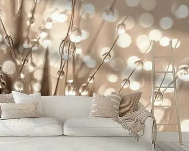 Zwrot pieniędzy Abstractie in taupe - beige en grijs tinten (Druppels aan een grasaren)