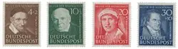Darmowa dostawa Duitsland 1951 - Michel 143/146 - Ongebruikt