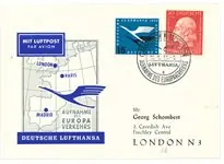 Zwrot pieniędzy Duitsland 1954/1955 - Michel 202+207 - FFC