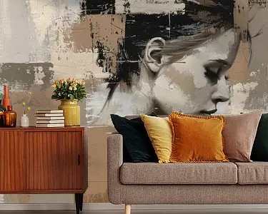 Kup teraz Modern en abstract portret in aardetinten