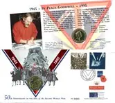 Engeland 1995 - 50e verjaardag van het einde van de Tweede Wereldoorlog - Muntbrief 2 Pounds munt Bezpieczna płatność