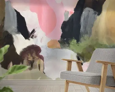 Abstract landschap in pastelkleuren Kup teraz