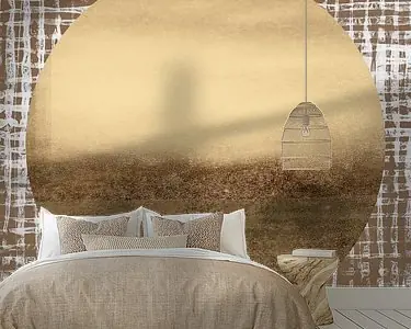 Ikigai. Nieuw begin. Minimalistisch abstract in aardetinten Oferta