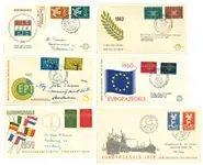 Zwrot pieniędzy Europa CEPT FDC's- Met adres (6 stuks)