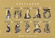 Oferta limitowana Faeröer 2007 - AFA 578-587 - Postfris souvenirvelletje