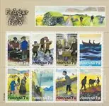 Popularny Faeröer 2007 - AFA 591-598 - Postfris souvenirvelletje