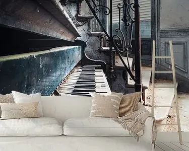 Wysoka jakość Detail van Verlaten Piano.