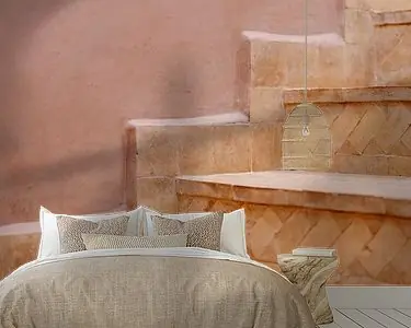 Oryginalny Roze traptreden in Medina van Marrakesh Marokko