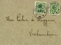 Premium Faeröer - 2 stuks AFA 1 op 1 brief - Gestempeld