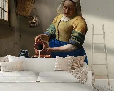 Zamów teraz Melkmorsmeisje van Vermeer - Het Melkmeisje parodie