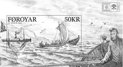Kup teraz Faroer Islands - HAFNIA 24 - 400 years of postal history - Postfris souvenirvelletje zelfkl.