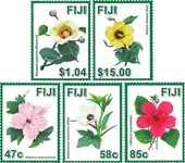 Zamów teraz Fiji - Hibiscus bloem - Postfrisse serie van 5