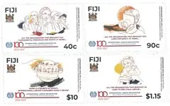 Fiji - Int. unions' organisation ILO - Postfrisse serie van 4 Zwrot pieniędzy