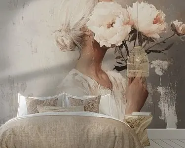 Wysoka jakość Portret met een romantische uitstraling in wit