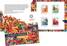 Popularny Frankrijk -La Frankrijk s'engage 10 year anniversary - Postfrisse folder