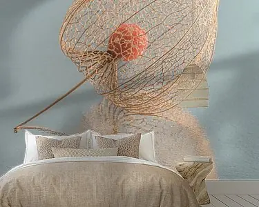 Pastelkleurig lampionnetje met reflectie op turquoise (blauwgroene) ondergrond Niska cena