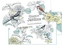 Nowość Frankrijk - Birds of the garden - Postfris souvenirvelletje in folder