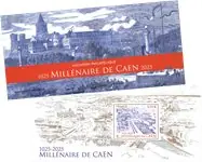 Szybka dostawa Frankrijk - Caen 1000 jaar - Postfris souvenirvelletje in folder