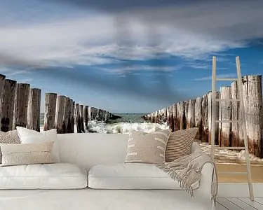 Autentyczny Golfbrekers op het strand van Domburg
