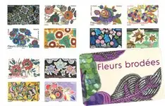 Wyprzedaż Frankrijk - Geborduurde bloemen - Postfris boekje