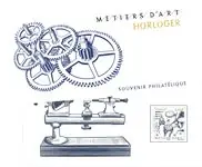 Frankrijk - Horlogemaker - Postfrisse postzegel in folder Ekspresowa dostawa