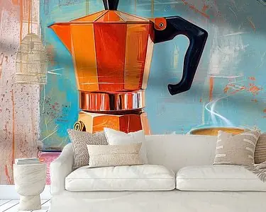 Koffie - Oranje Percolator Oryginalny